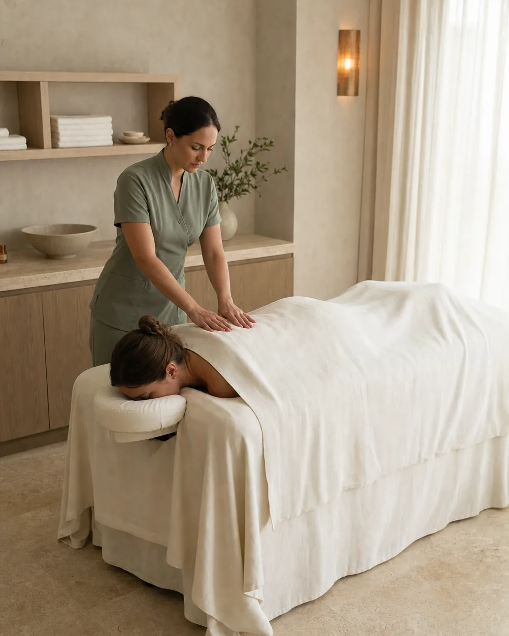 AI-generated Instagram post for a spa
