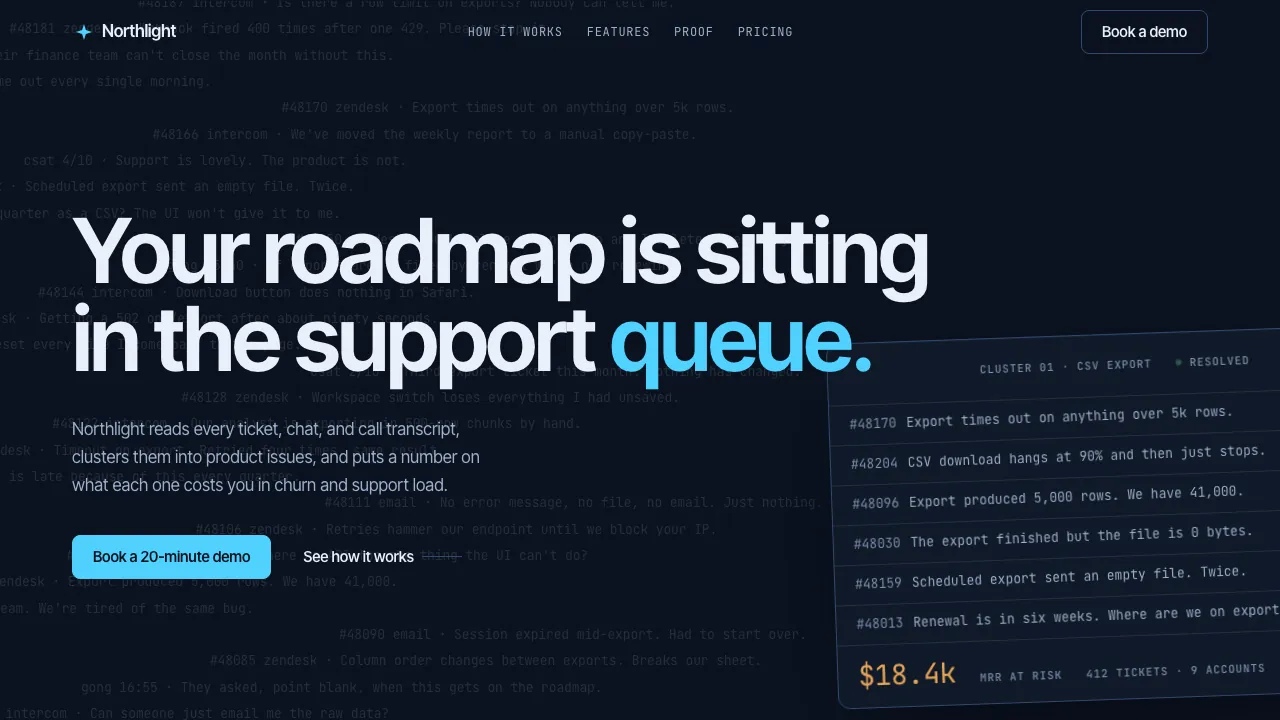 Website design — a saas product concept build for Northlight