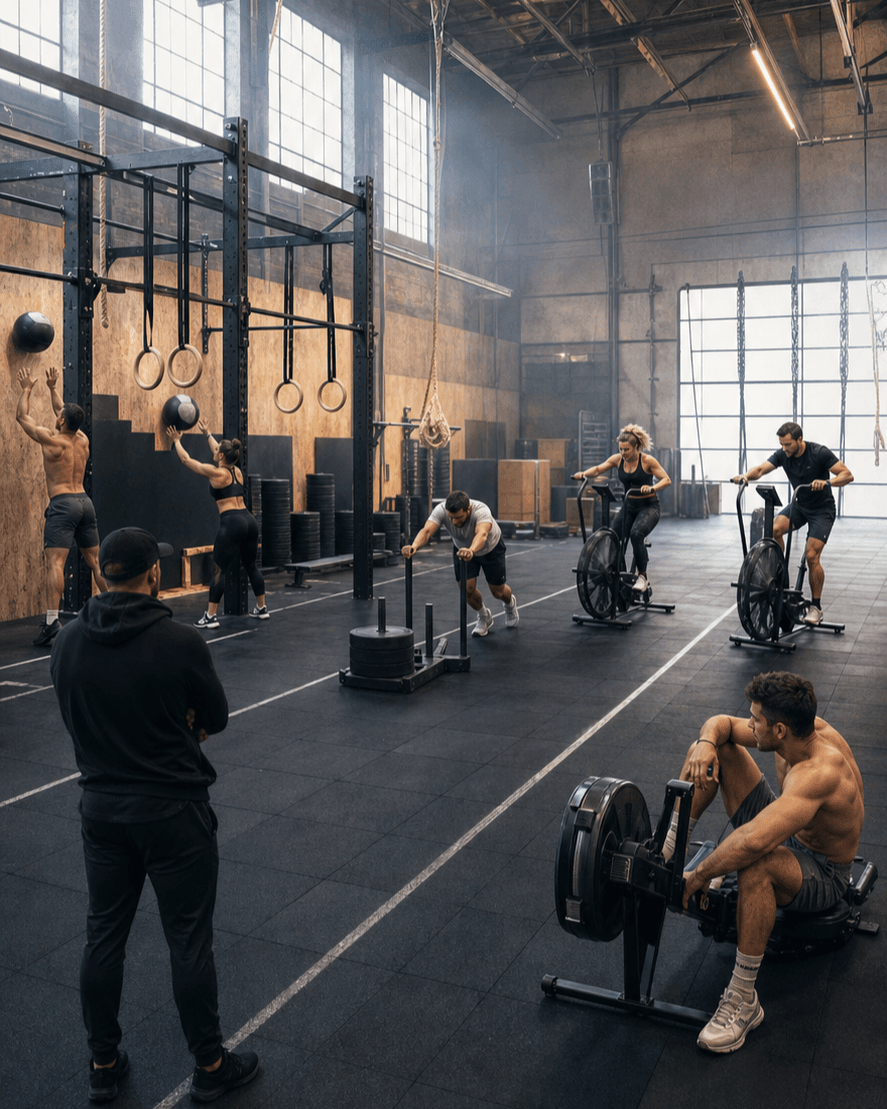 AI-generated Instagram post for a fitness studio