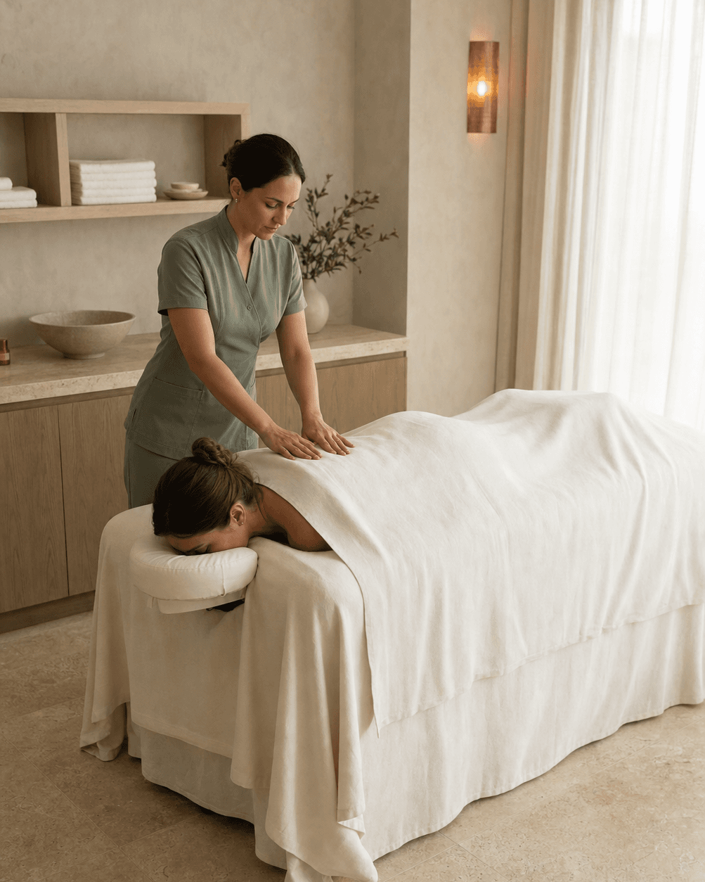 AI-generated Instagram post for a spa
